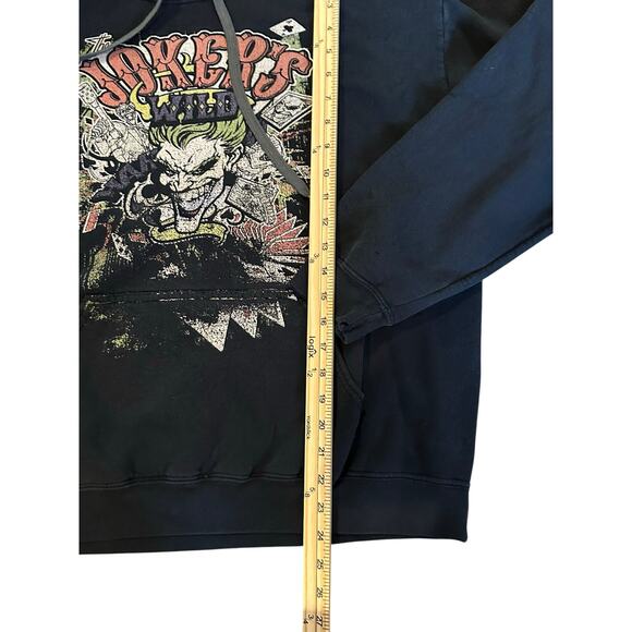 VTG Joker’s Wild Graphic Gildan Retro Hoodie Size L DCComics Y2KStreetwear - Picture 5 of 7